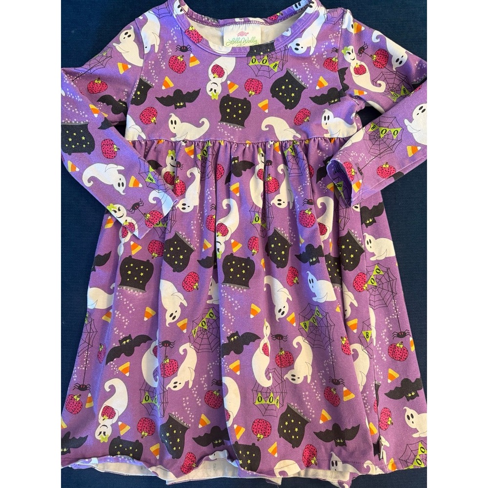 Lolly Wolly Doodle Girls Boutique Halloween Long Sleeve dress 2-3‎